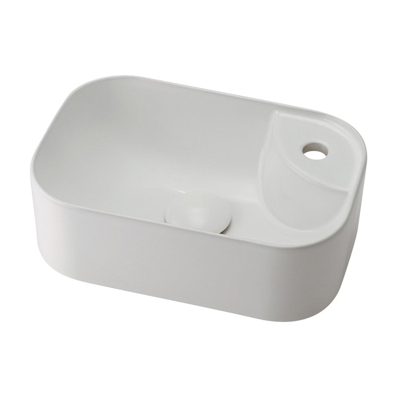 カクダイ 2236222 角型手洗器 ホワイト 493-273-W 1個（ご注文単位1個）【直送品】