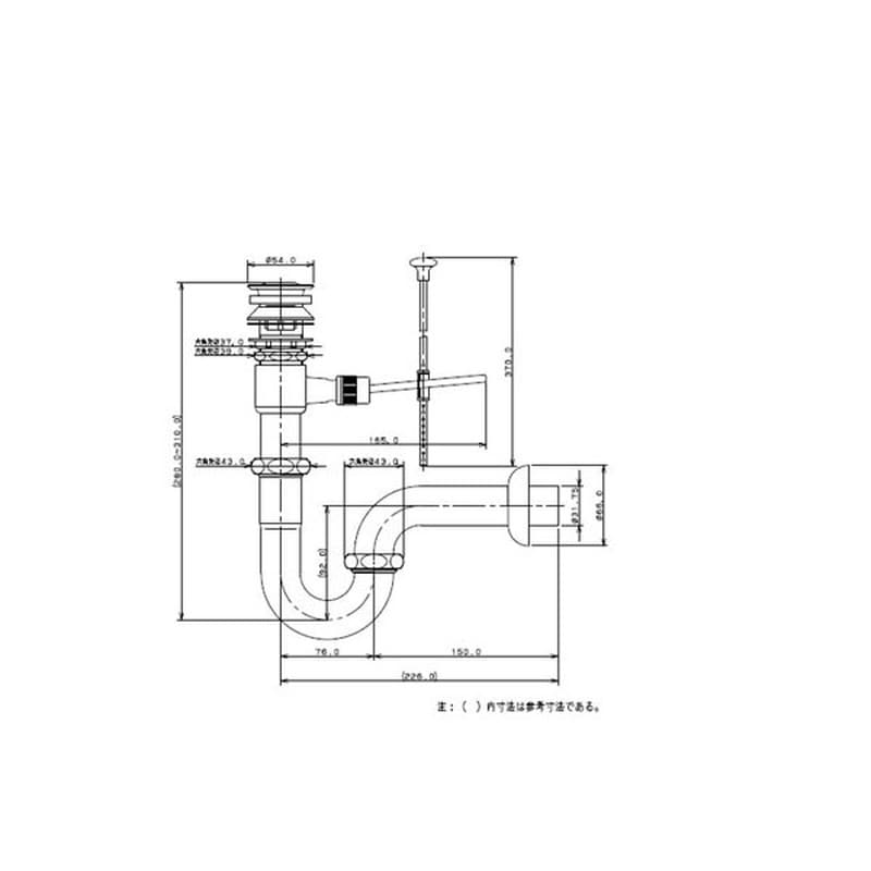 カクダイ 2221470 カクダイ 4323-32 ポップアップPトラップ #4323-32 1個（ご注文単位1個）【直送品】