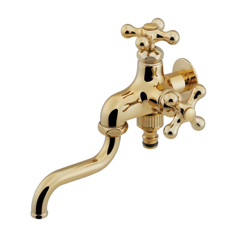 カクダイ 2237531 双口自在水栓90ミリ GD 704-311-AG 1個（ご注文単位1個）【直送品】