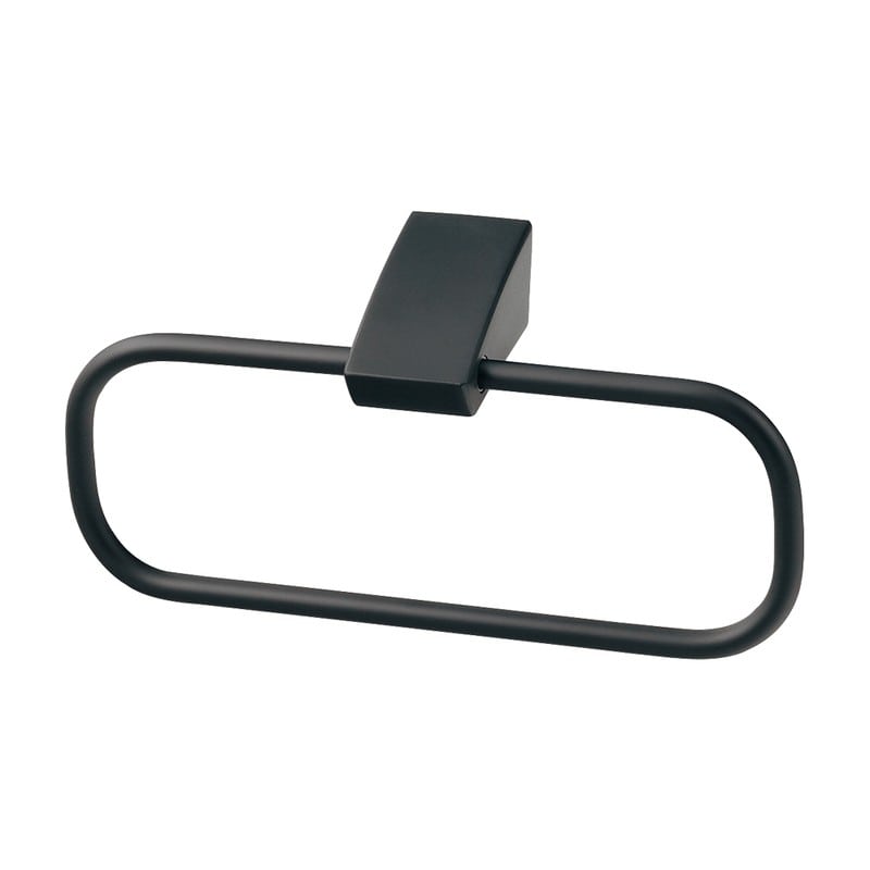 カクダイ 2230777 206-713-D タオルリング ブラック #206-713-D 1個(ご注文単位1個)【直送品】