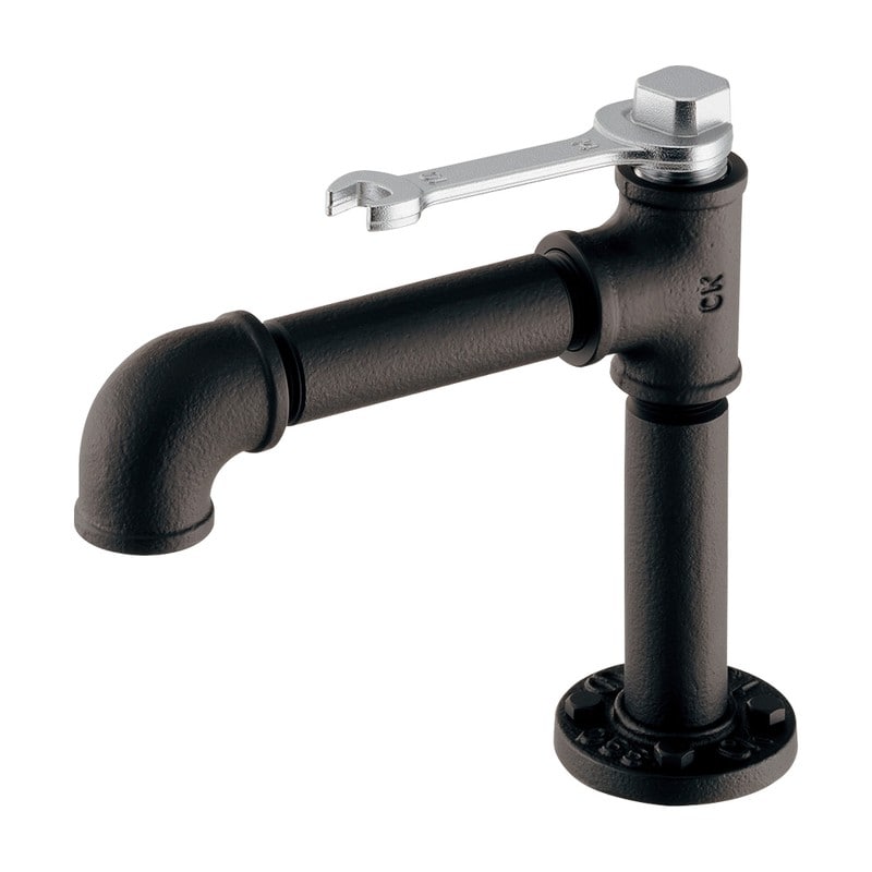 カクダイ 2236599 インダストリアル立水栓 マットブラック 721-267-D 1個(ご注文単位1個)【直送品】