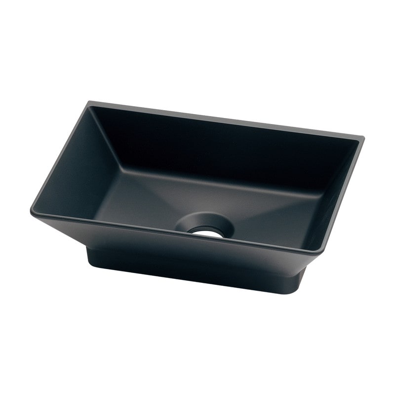 カクダイ 2236186 角型手洗器 マットブラック 493-262-D 1個（ご注文単位1個）【直送品】