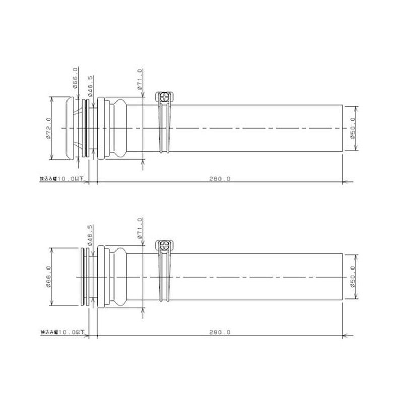 カクダイ 2226451 カクダイ 9464 外釜用ロング管ゴム #9464 1個(ご注文単位1個)【直送品】