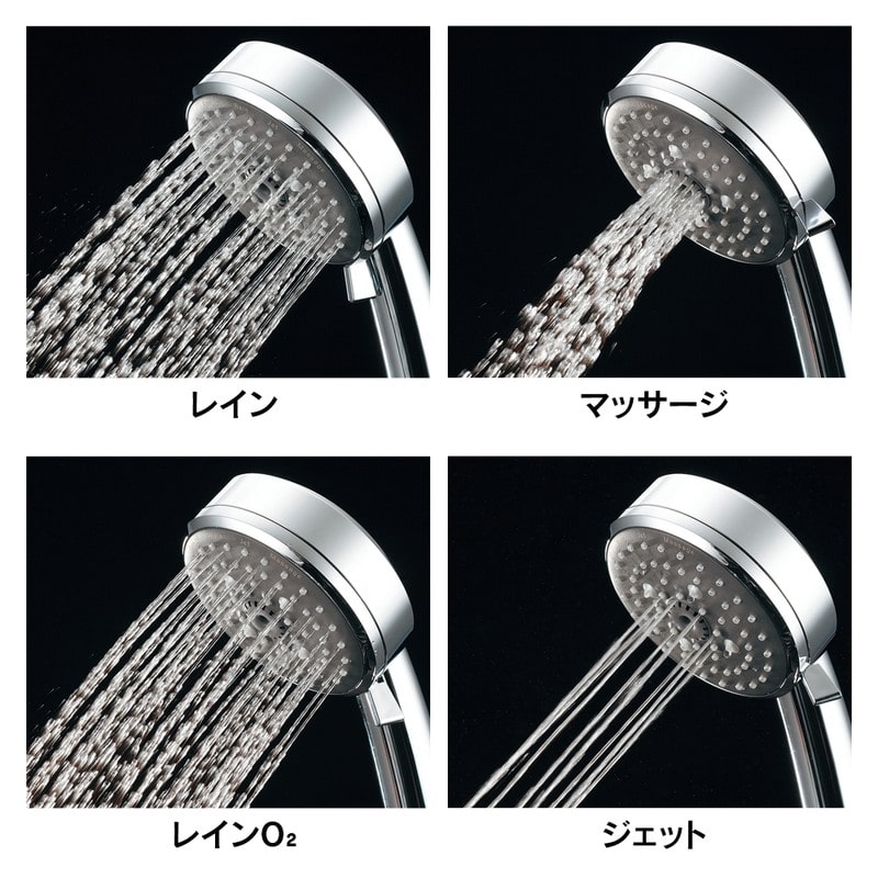 カクダイ 2228528 フォーウェイシャワーヘッド GR-2609400J 1個（ご注文単位1個）【直送品】