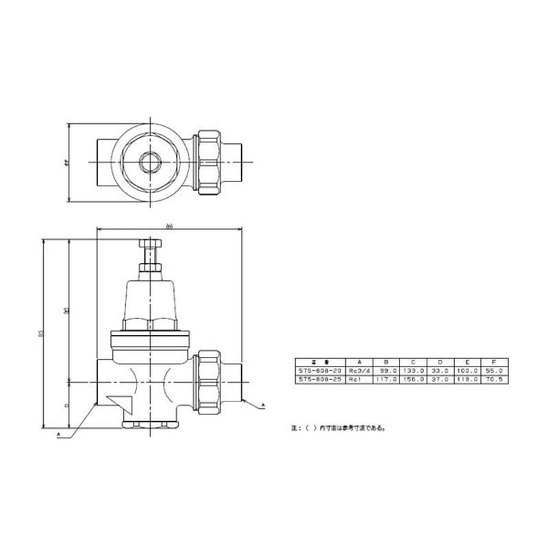 カクダイ 2222585 減圧弁 #575-808-20 1個(ご注文単位1個)【直送品】