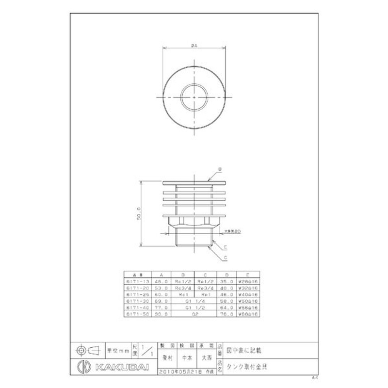 カクダイ 2223244 カクダイ 6171-30 タンク取付金具 #6171-30 1個（ご注文単位1個）【直送品】