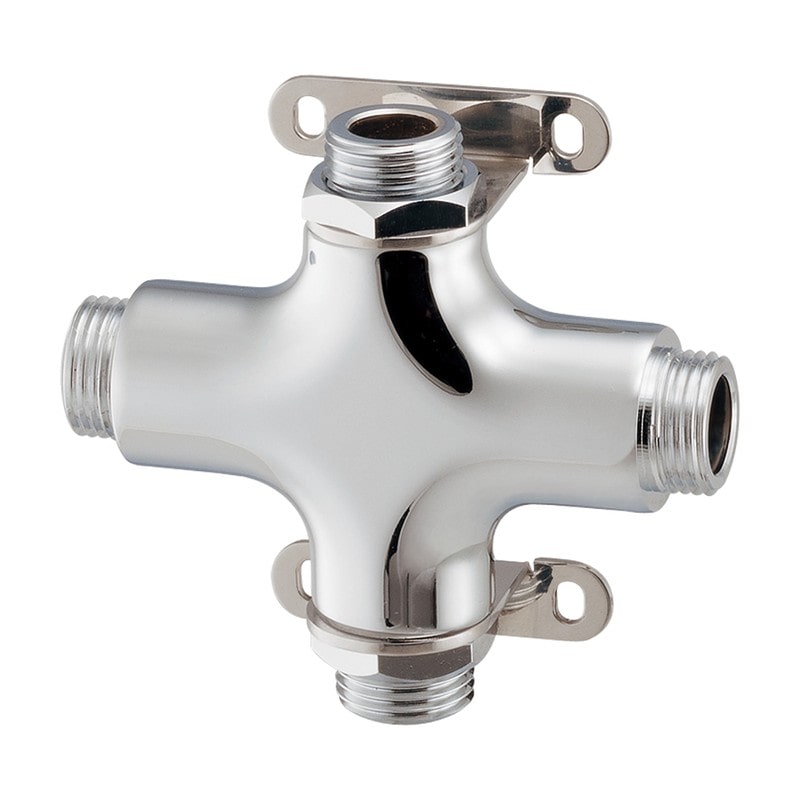 カクダイ 2236358 固定金具つきクロス継手 646-072-13 1個(ご注文単位1個)【直送品】