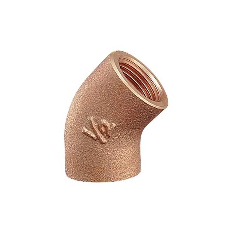 カクダイ 2235812 カクダイ 6466-40 砲金45°エルボ #6466-40 1個（ご注文単位1個）【直送品】