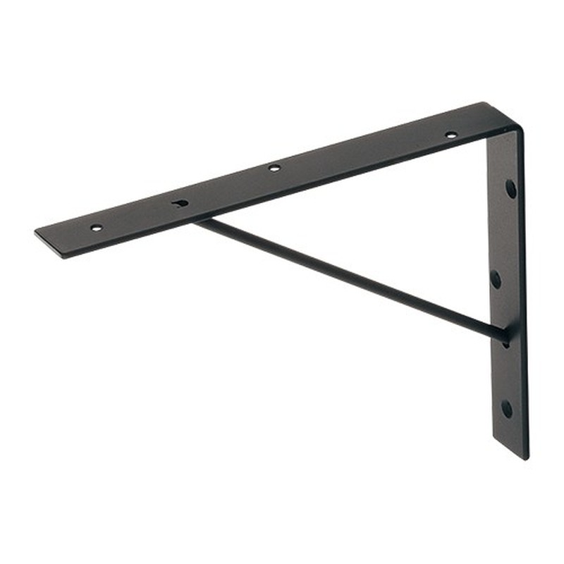 カクダイ 2232738 250-007-D ブラケット 平鋼・ツヤ消し黒 #250-007-D 1個（ご注文単位1個）【直送品】