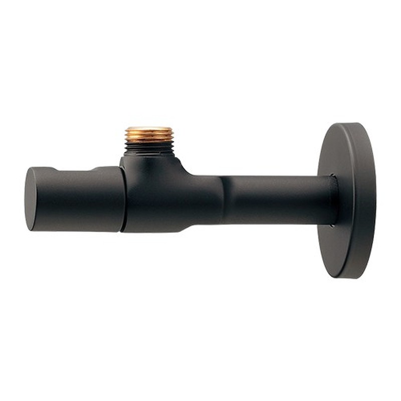 カクダイ 2231113 アングル形止水栓 ブラック #705-631-13 1個（ご注文単位1個）【直送品】