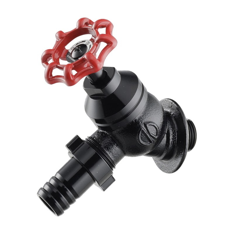 カクダイ 2237471 大流量横水栓ブラック 701-347-D 1個（ご注文単位1個）【直送品】