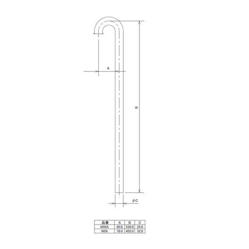 カクダイ 2226441 ステッキ管/32 #9456 1個（ご注文単位1個）【直送品】