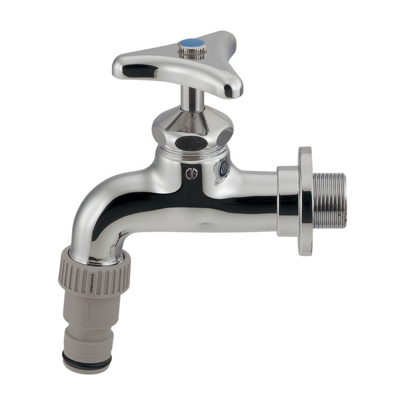 カクダイ 2235493 カップリング付き横水栓 #703-112-20 1個（ご注文単位1個）【直送品】