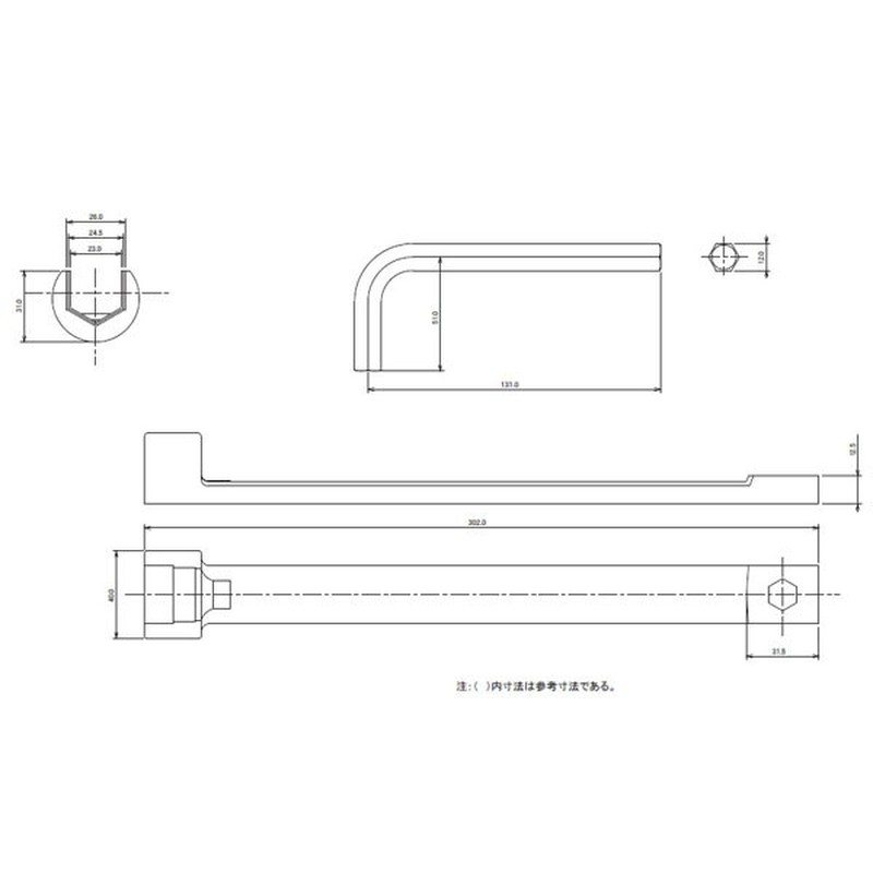 カクダイ 2222805 立カラン締めロング #6031 1個（ご注文単位1個）【直送品】