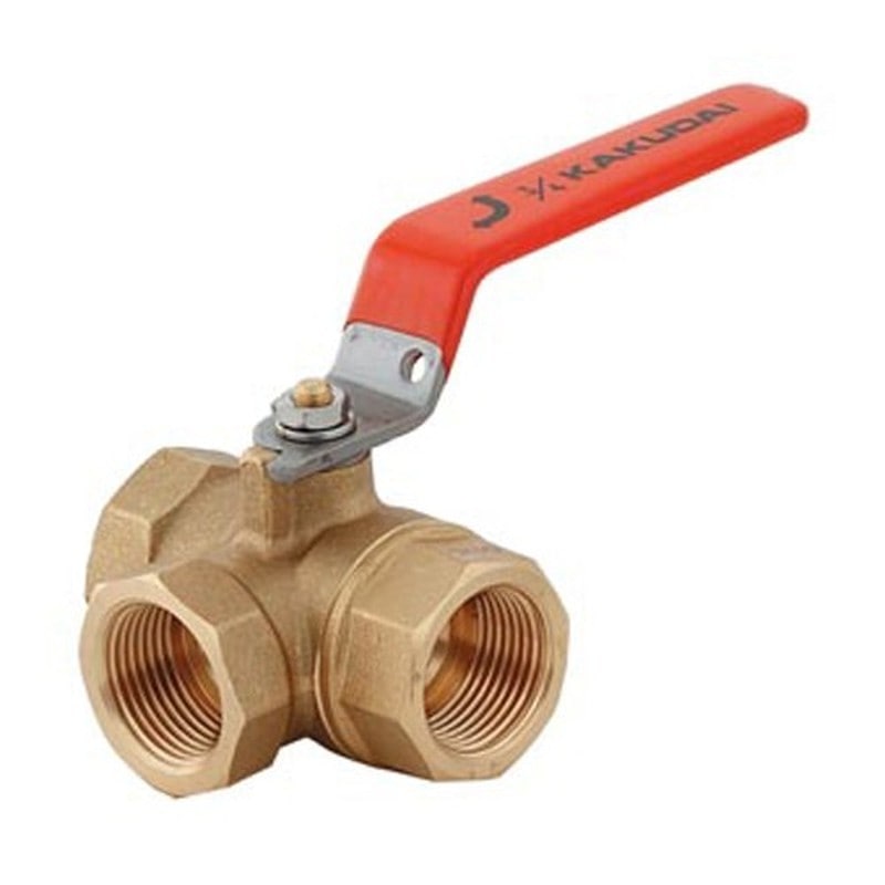 カクダイ 2224069 6508-13 三方ボールバルブ #6508-13 1個（ご注文単位1個）【直送品】