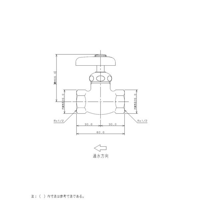 カクダイ 2225741 カクダイ 7851-13 B型甲止水栓 #7851-13 1個（ご注文単位1個）【直送品】