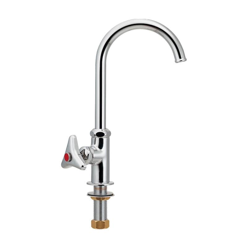 カクダイ 2233040 左ハンドル立形スワン水栓 #724-764-13 1個（ご注文単位1個）【直送品】