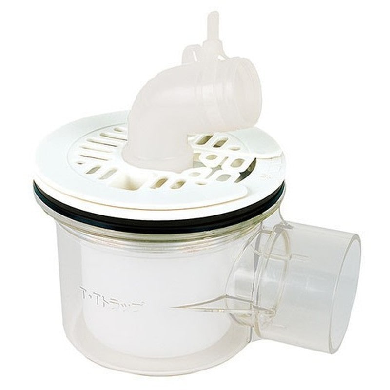 カクダイ 2231745 横引トラップ ホワイト #426-144-W 1個（ご注文単位1個）【直送品】