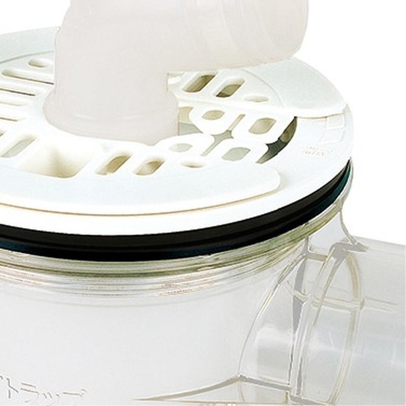 カクダイ 2231745 横引トラップ ホワイト #426-144-W 1個(ご注文単位1個)【直送品】