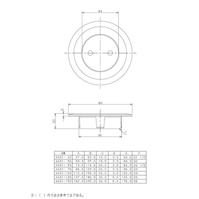 カクダイ 2221652 カクダイ 4431-40 内ネジツバヒロ掃除口 #4431-40 1個(ご注文単位1個)【直送品】