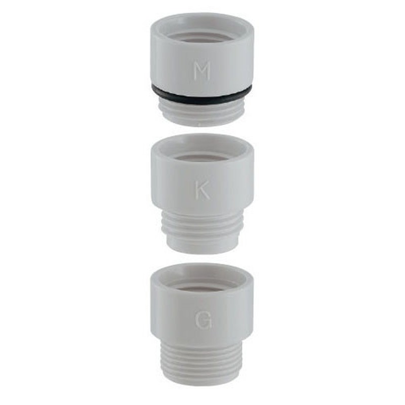 カクダイ 2232334 シャワーホースアダプターセット 白 #935-800-W 1個(ご注文単位1個)【直送品】