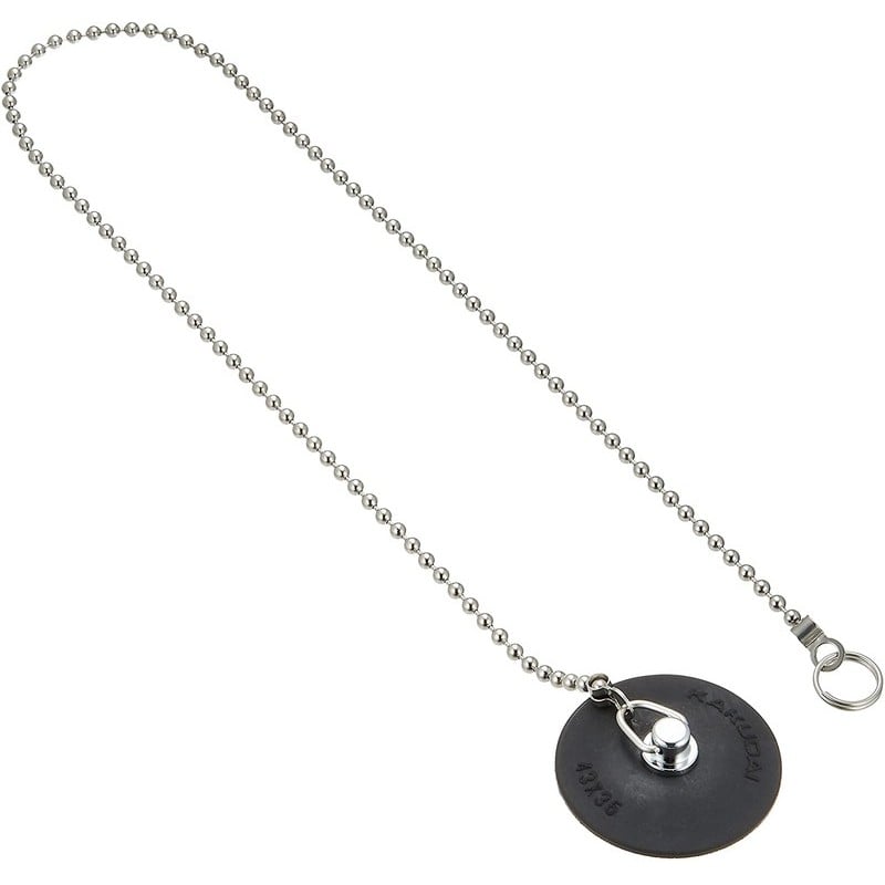 カクダイ 2221929 Wバス用ゴム栓鎖付42.5×35 #491-135 1個（ご注文単位1個）【直送品】