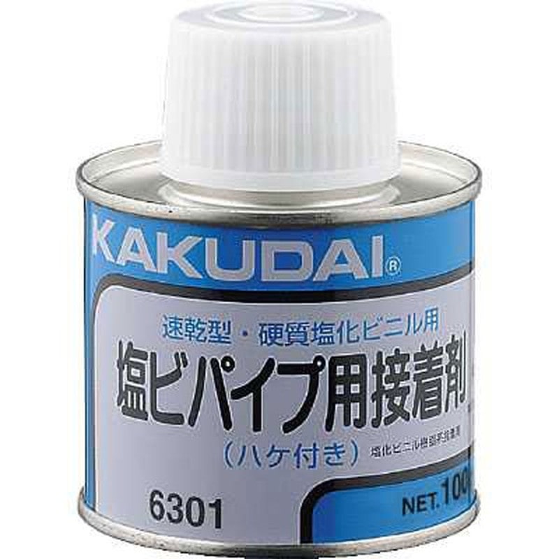カクダイ 2223677 6301塩ビパイプ用接着剤 100g ハケ付 #6301 1個(ご注文単位1個)【直送品】