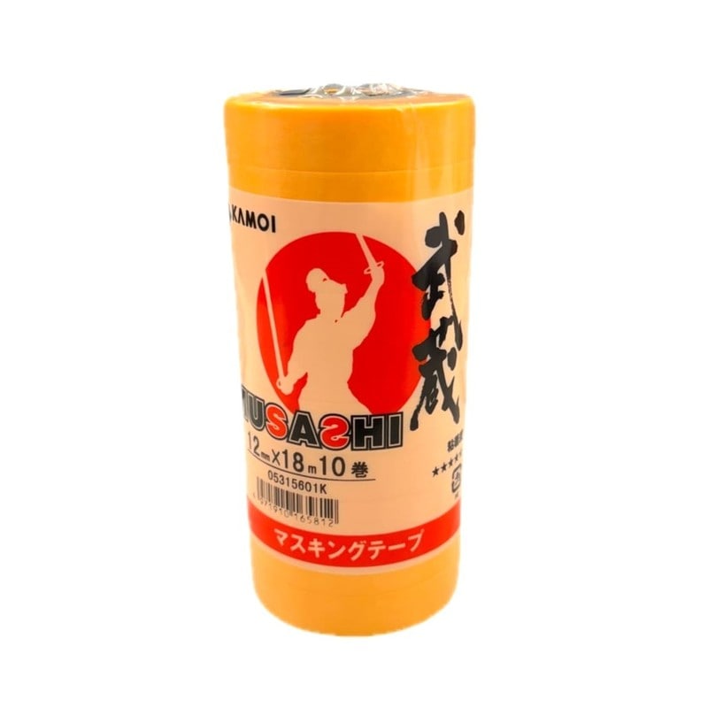 カモ井加工紙 9034818 車両塗装マスキングテープ武蔵12mm×18m10巻 #165812 1個（ご注文単位1個）【直送品】