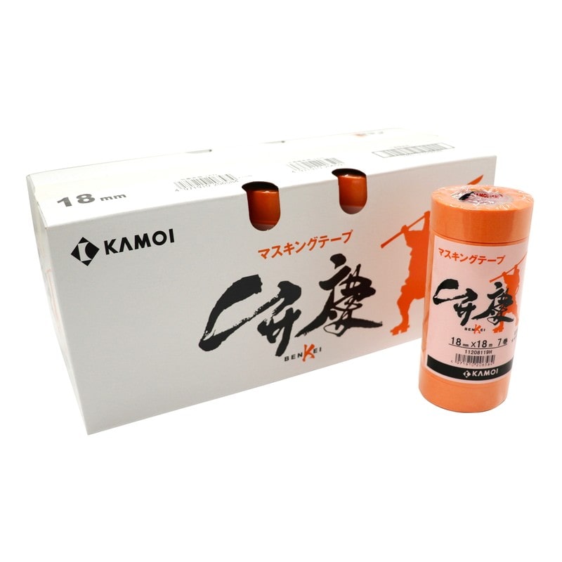 カモ井加工紙 9034966 建築塗装用マスキングテープ 弁慶 18mm×18m #206591 1個（ご注文単位1個）【直送品】