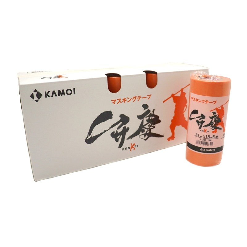 カモ井加工紙 9034968 建築塗装用マスキングテープ 弁慶 21mm×18m #206638 1個（ご注文単位1個）【直送品】