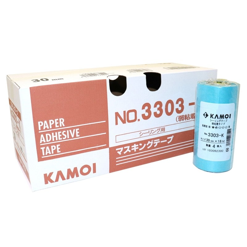 カモ井加工紙 9035014 シーリング用マスキングテープ 30mm×18m #173138 1個（ご注文単位1個）【直送品】