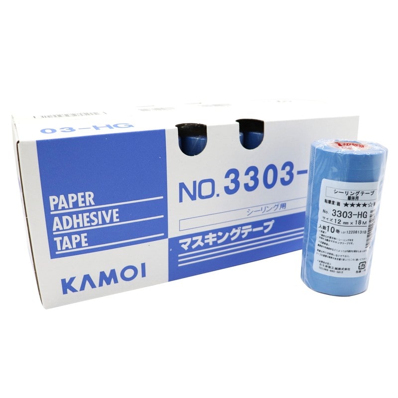 カモ井加工紙 9035015 躯体用マスキングテープ 12mm×18m #166024 1個（ご注文単位1個）【直送品】