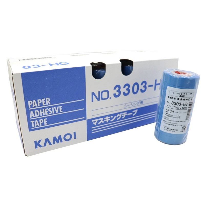 カモ井加工紙 9035016 躯体用マスキングテープ 15mm×18m #165744 1個（ご注文単位1個）【直送品】