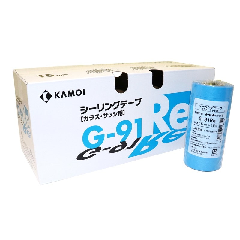 カモ井加工紙 9035039 ガラスサッシパネルマスキングテープ15mm×18m #178751 1個（ご注文単位1個）【直送品】