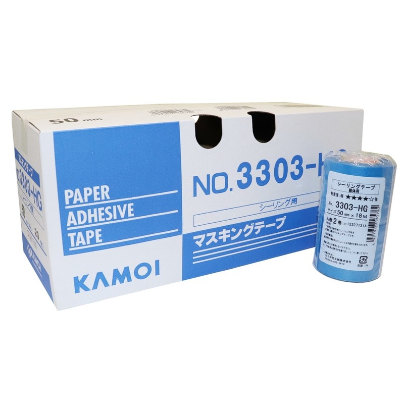 カモ井加工紙 9035020 躯体用マスキングテープ HG 50mm×18m #165799 1個（ご注文単位1個）【直送品】