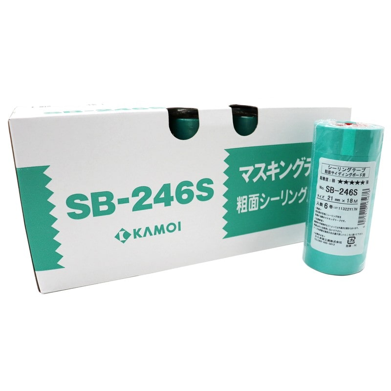 カモ井加工紙 9035063 粗面マスキング No.SB246S21mm×18m #165683 1個（ご注文単位1個）【直送品】