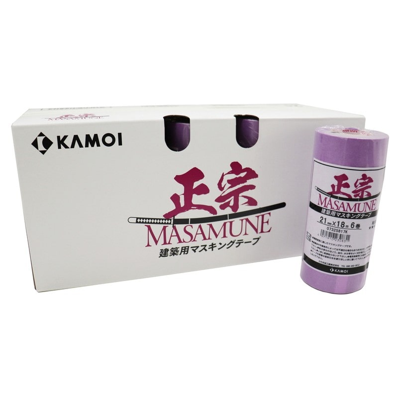 カモ井加工紙 9034977 建築塗装用マスキングテープ 正宗 21mm×18m #230848 1個（ご注文単位1個）【直送品】