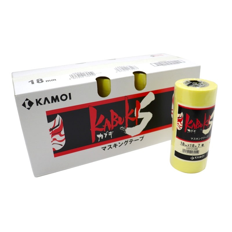 カモ井加工紙 9034930 車両塗装用マスキングテープカブキS18mm×18m #165577 1個（ご注文単位1個）【直送品】