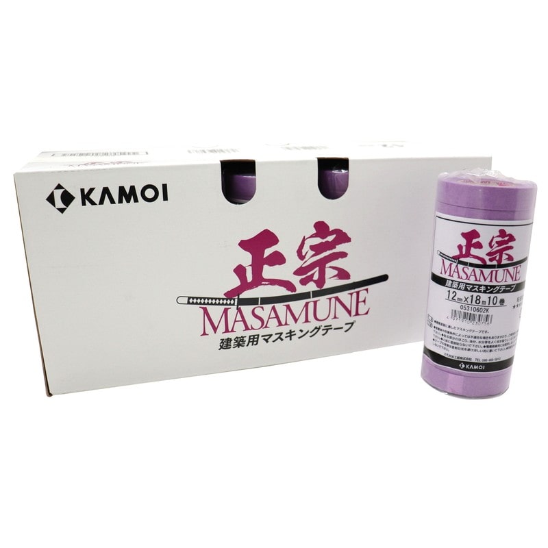 カモ井加工紙 9034973 建築塗装用マスキングテープ 正宗 12mm×18m #230763 1個（ご注文単位1個）【直送品】