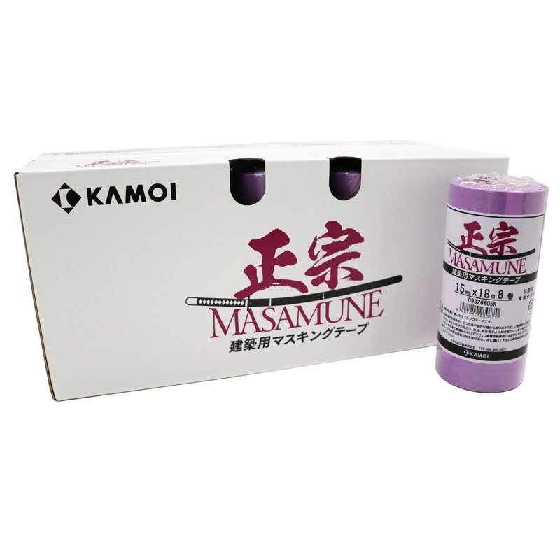 カモ井加工紙 9034974 建築塗装用マスキングテープ 正宗 15mm×18m #230787 1個（ご注文単位1個）【直送品】