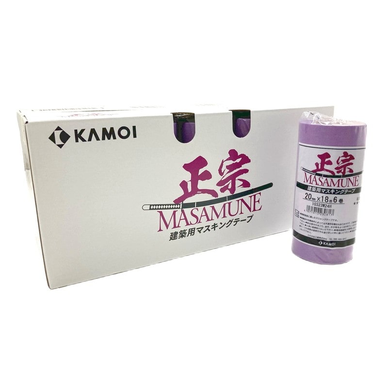 カモ井加工紙 9034976 建築塗装用マスキングテープ 正宗 20mm×18m #230824 1個（ご注文単位1個）【直送品】