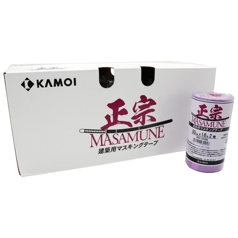 カモ井加工紙 9034981 建築塗装用マスキングテープ 正宗 50mm×18m #230923 1個（ご注文単位1個）【直送品】