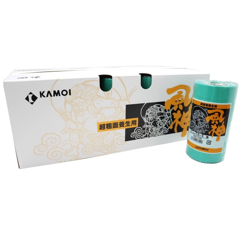 カモ井加工紙 9035079 超粗面養生用マスキングテープ風神 21mm×18m #165539 1個（ご注文単位1個）【直送品】