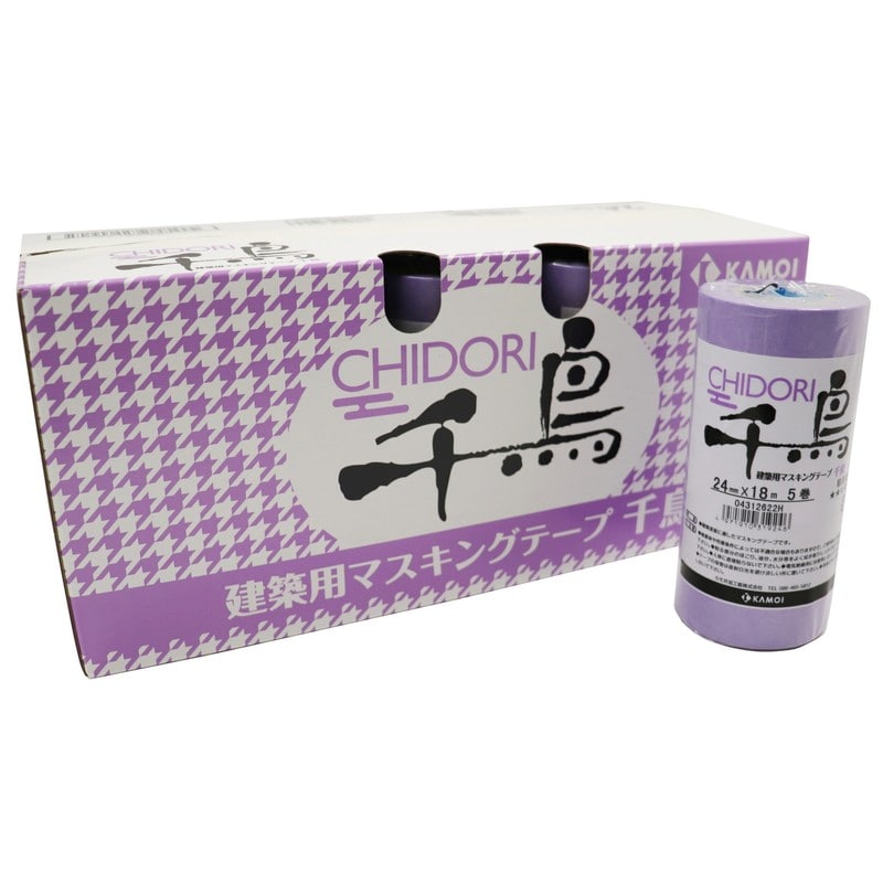 カモ井加工紙 9034998 建築塗装用マスキングテープ 千鳥 24mm×18m #319253 1個（ご注文単位1個）【直送品】