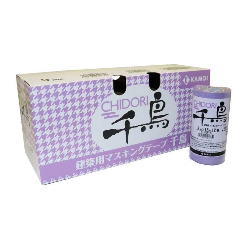 カモ井加工紙 9034992 建築塗装用マスキングテープ 千鳥 9mm×18m #320747 1個（ご注文単位1個）【直送品】