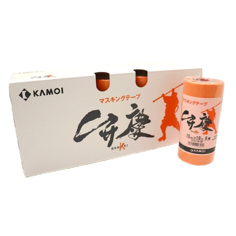 カモ井加工紙 9034965 建築塗装用マスキングテープ 弁慶 15mm×18m #206577 1個（ご注文単位1個）【直送品】