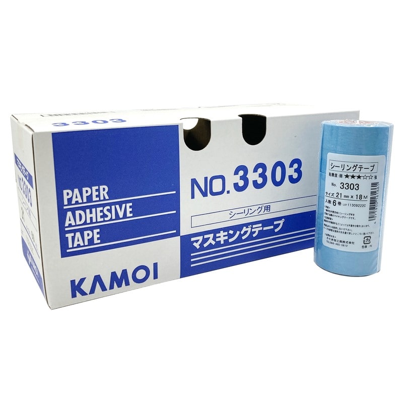 カモ井加工紙 9035006 マスキングテープ No.3303 21mm×18m #161821 1個（ご注文単位1個）【直送品】