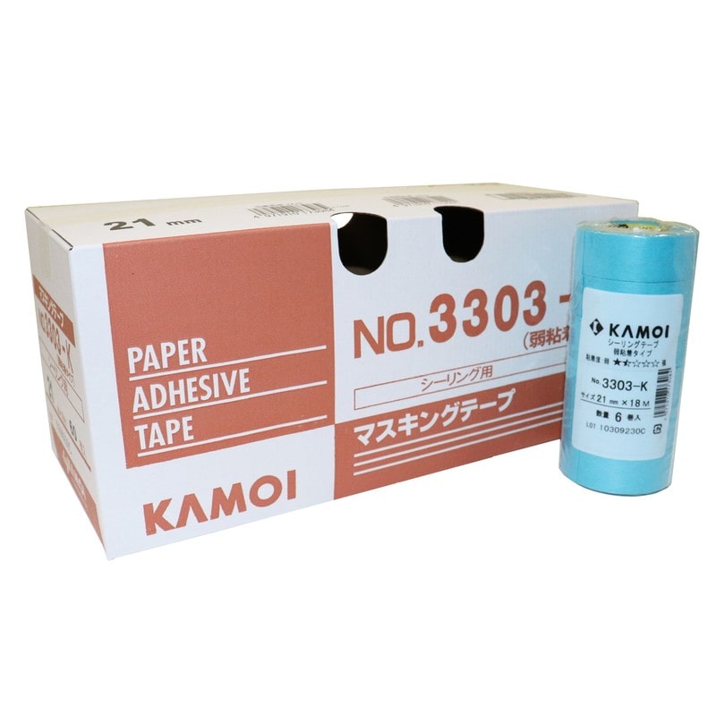 カモ井加工紙 9035012 マスキングテープNo.3303K 21mm×18m #173091 1個（ご注文単位1個）【直送品】
