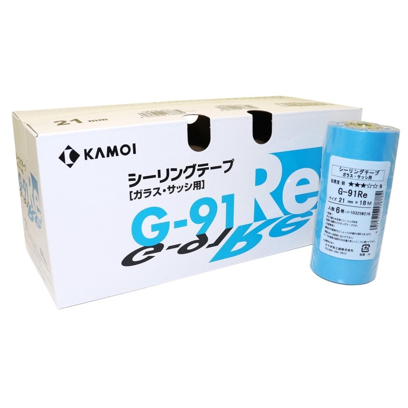 カモ井加工紙 9035041 ガラスサッシパネル用マスキング 21mm×18m #178799 1個（ご注文単位1個）【直送品】