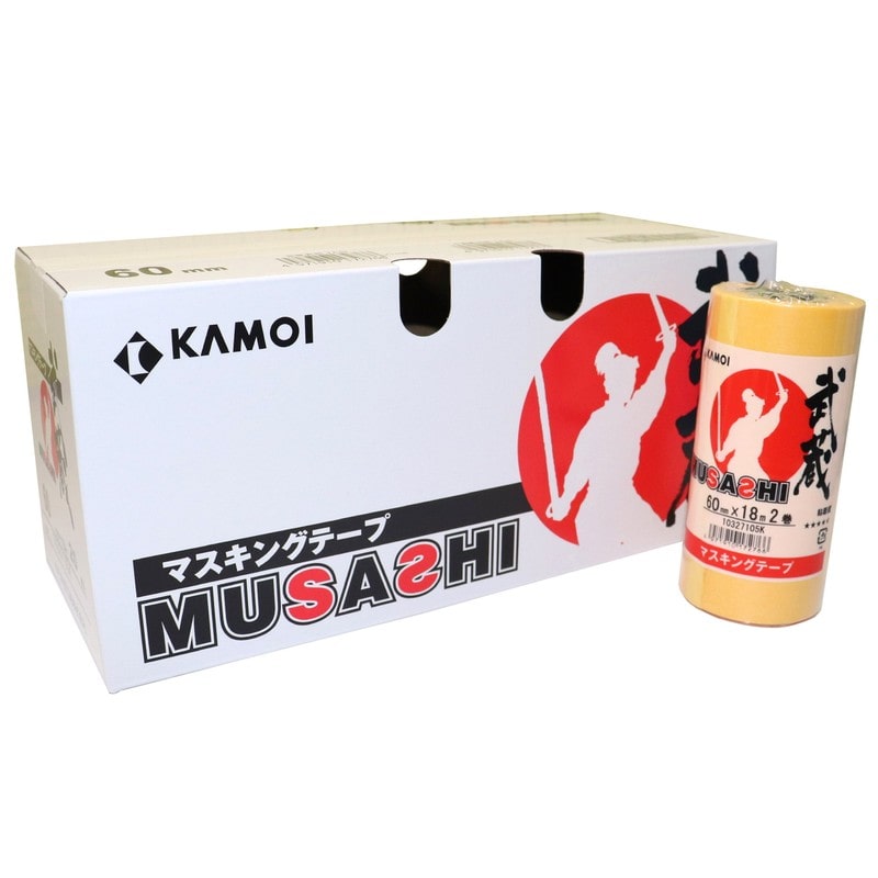 カモ井加工紙 9034945 車両塗装用マスキングテープ 武蔵 60mm×18m #172773 1個（ご注文単位1個）【直送品】
